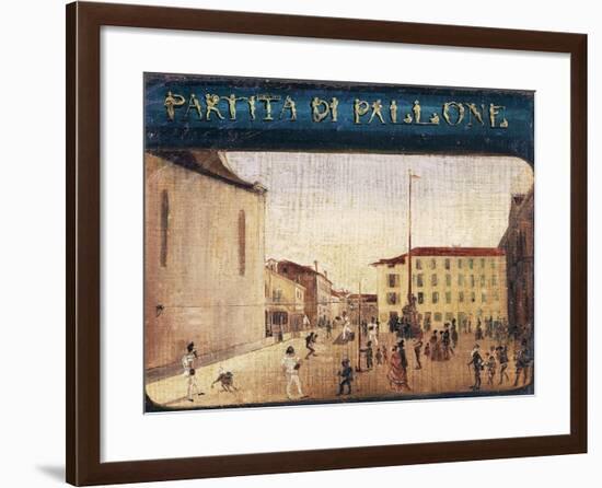 Ball Game, Italy, 19th Century-null-Framed Giclee Print