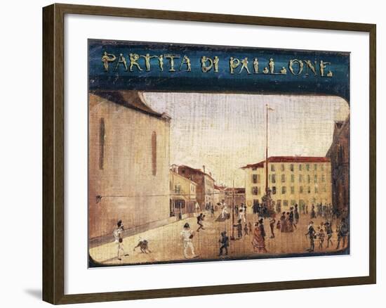 Ball Game, Italy, 19th Century-null-Framed Giclee Print