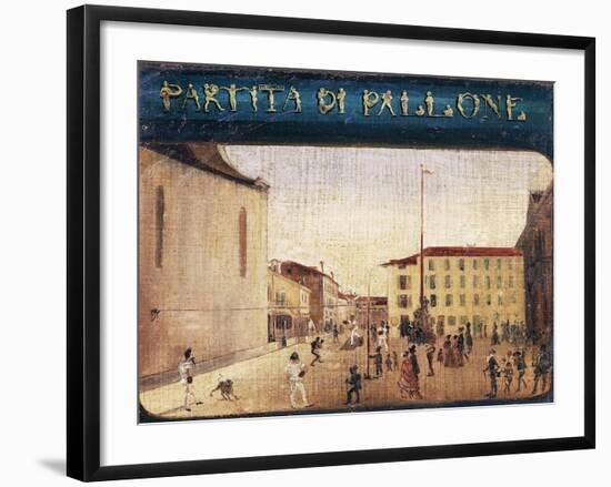 Ball Game, Italy, 19th Century-null-Framed Giclee Print