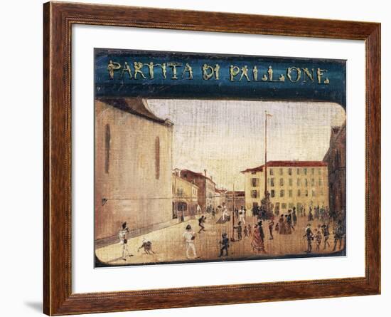 Ball Game, Italy, 19th Century-null-Framed Giclee Print