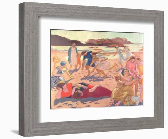 Ball Game on the Beach, 1922-Maurice Denis-Framed Giclee Print