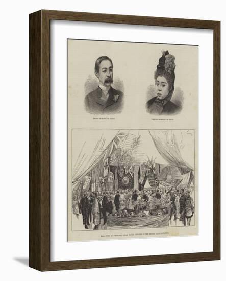 Ball Given at Yokohama, Japan, to the Officers of the British Naval Squadron-null-Framed Giclee Print