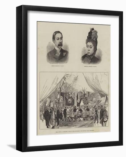 Ball Given at Yokohama, Japan, to the Officers of the British Naval Squadron-null-Framed Giclee Print