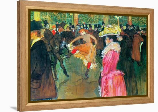 Ball In The Moulin Rouge-Henri de Toulouse-Lautrec-Framed Stretched Canvas