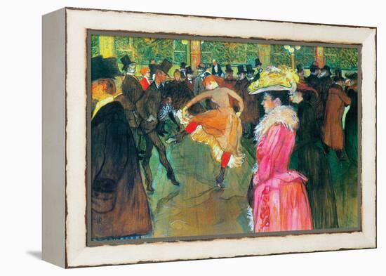 Ball In The Moulin Rouge-Henri de Toulouse-Lautrec-Framed Stretched Canvas