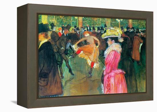 Ball In The Moulin Rouge-Henri de Toulouse-Lautrec-Framed Stretched Canvas