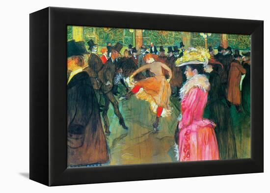 Ball In The Moulin Rouge-Henri de Toulouse-Lautrec-Framed Stretched Canvas