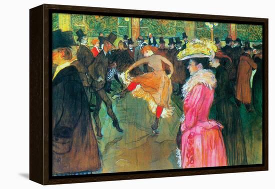 Ball In The Moulin Rouge-Henri de Toulouse-Lautrec-Framed Stretched Canvas