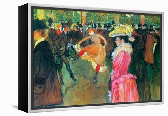 Ball In The Moulin Rouge-Henri de Toulouse-Lautrec-Framed Stretched Canvas