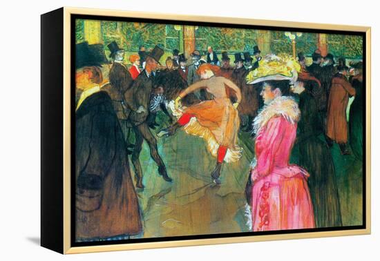 Ball In The Moulin Rouge-Henri de Toulouse-Lautrec-Framed Stretched Canvas