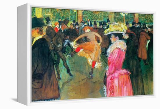 Ball In The Moulin Rouge-Henri de Toulouse-Lautrec-Framed Stretched Canvas