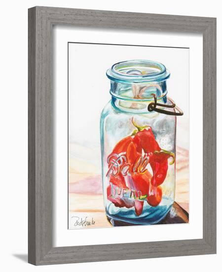 Ball Jar Ideal Peppers-Jennifer Redstreake Geary-Framed Art Print