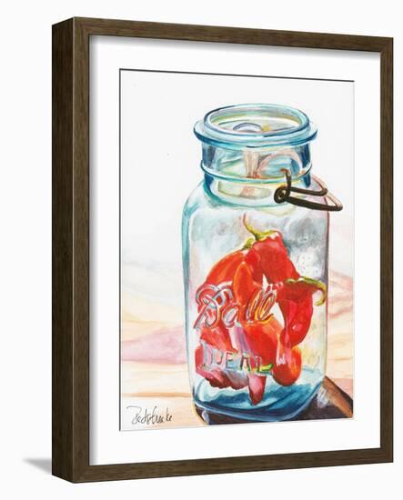 Ball Jar Ideal Peppers-Jennifer Redstreake Geary-Framed Art Print