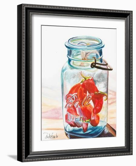Ball Jar Ideal Peppers-Jennifer Redstreake Geary-Framed Art Print