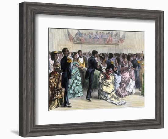 Ball of the Skidmore Guard, a Black Military Organization, NYC, 1870s-null-Framed Giclee Print