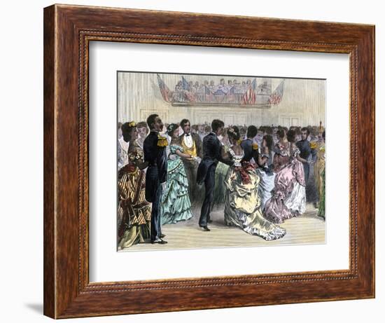 Ball of the Skidmore Guard, a Black Military Organization, NYC, 1870s-null-Framed Giclee Print