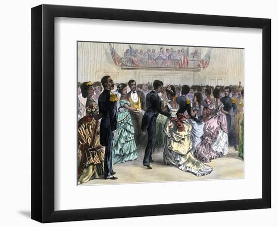 Ball of the Skidmore Guard, a Black Military Organization, NYC, 1870s-null-Framed Giclee Print