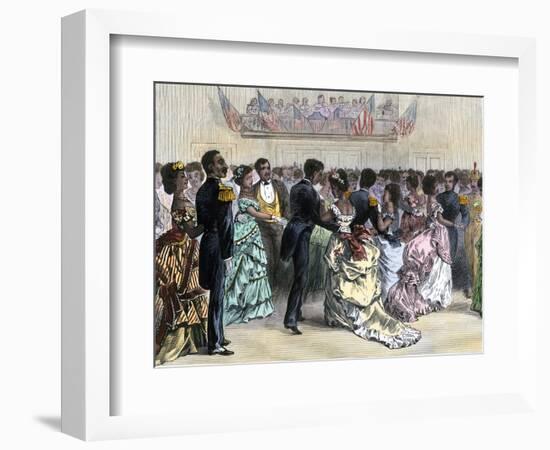 Ball of the Skidmore Guard, a Black Military Organization, NYC, 1870s-null-Framed Giclee Print