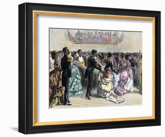 Ball of the Skidmore Guard, a Black Military Organization, NYC, 1870s-null-Framed Giclee Print