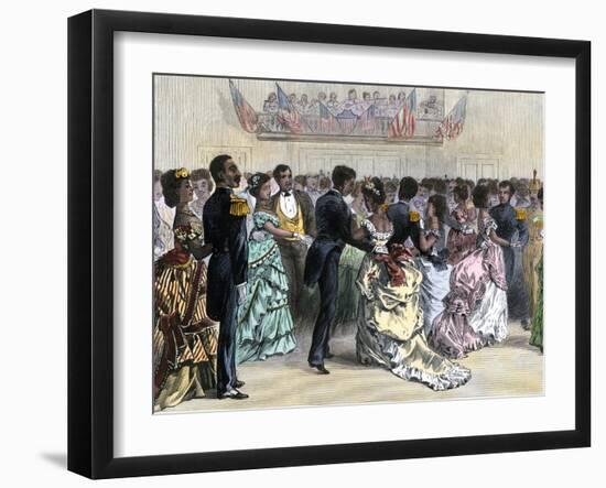 Ball of the Skidmore Guard, a Black Military Organization, NYC, 1870s-null-Framed Giclee Print