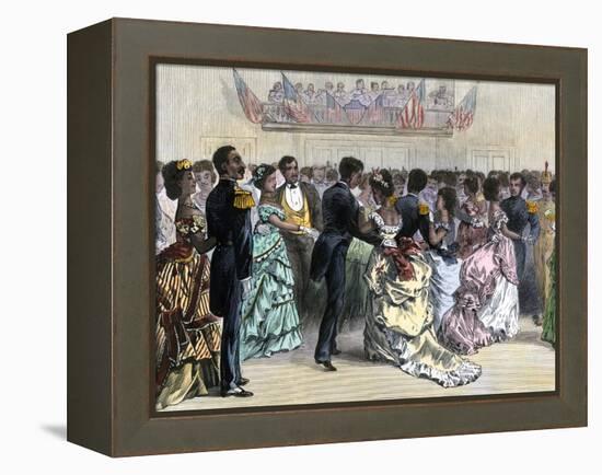 Ball of the Skidmore Guard, a Black Military Organization, NYC, 1870s-null-Framed Premier Image Canvas