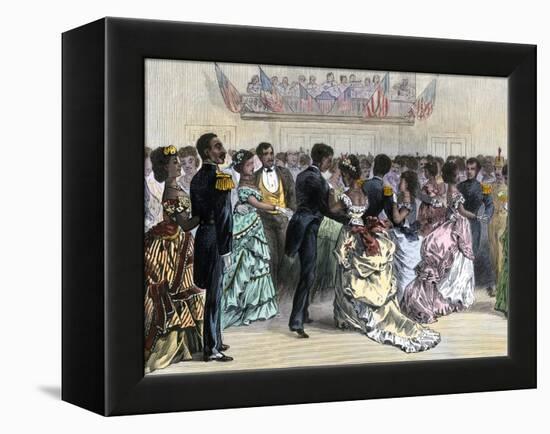 Ball of the Skidmore Guard, a Black Military Organization, NYC, 1870s-null-Framed Premier Image Canvas