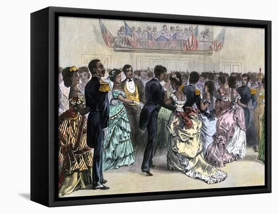 Ball of the Skidmore Guard, a Black Military Organization, NYC, 1870s-null-Framed Premier Image Canvas