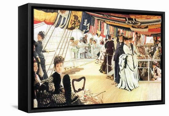 Ball On Board-James Tissot-Framed Stretched Canvas