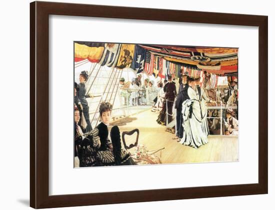 Ball On Board-James Tissot-Framed Art Print