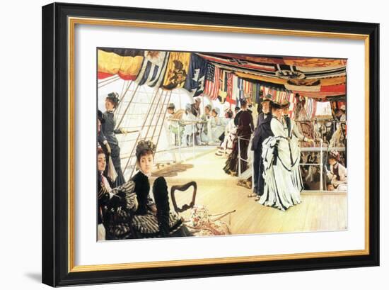 Ball On Board-James Tissot-Framed Art Print