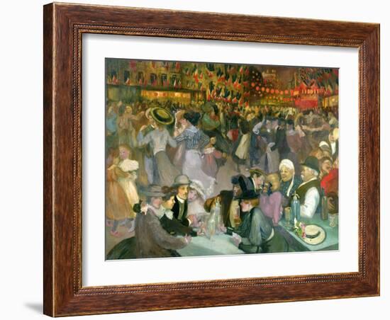 Ball on the 14th July-Théophile Alexandre Steinlen-Framed Giclee Print