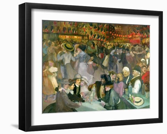 Ball on the 14th July-Théophile Alexandre Steinlen-Framed Giclee Print