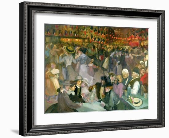 Ball on the 14th July-Théophile Alexandre Steinlen-Framed Giclee Print