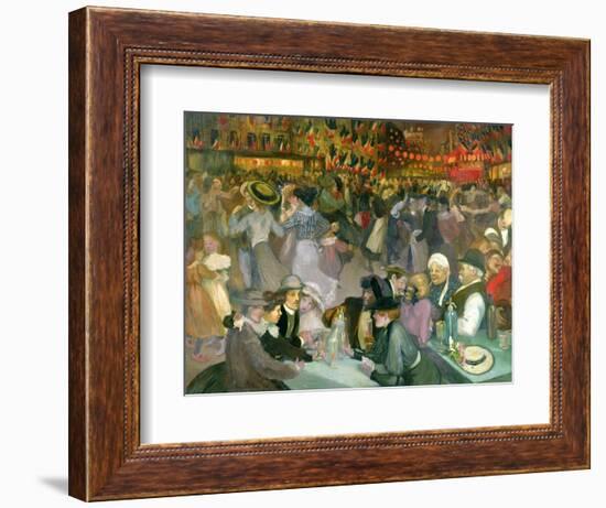 Ball on the 14th July-Théophile Alexandre Steinlen-Framed Giclee Print