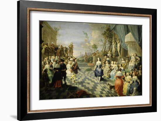 Ball on the Terrace of a Palace-Hieronymus Janssens-Framed Giclee Print