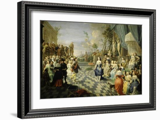 Ball on the Terrace of a Palace-Hieronymus Janssens-Framed Giclee Print