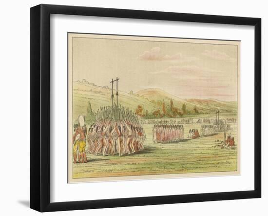 Ball-Play Dance-George Catlin-Framed Art Print