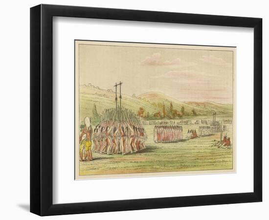 Ball-Play Dance-George Catlin-Framed Art Print