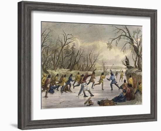 Ball Play on the Ice-Seth Eastman-Framed Giclee Print