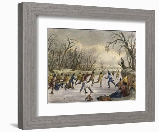 Ball Play on the Ice-Seth Eastman-Framed Giclee Print