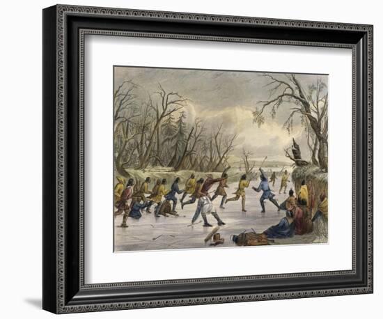 Ball Play on the Ice-Seth Eastman-Framed Giclee Print