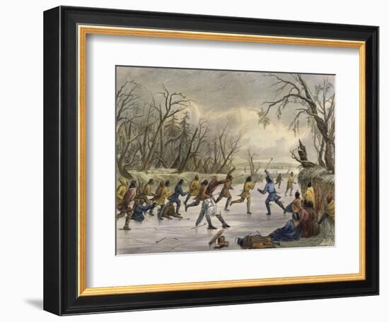 Ball Play on the Ice-Seth Eastman-Framed Giclee Print