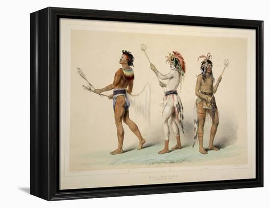 Ball Players, from Catlin's North American Indian Portfolio. Hunting Scenes and Amusements of the R-George Catlin-Framed Premier Image Canvas