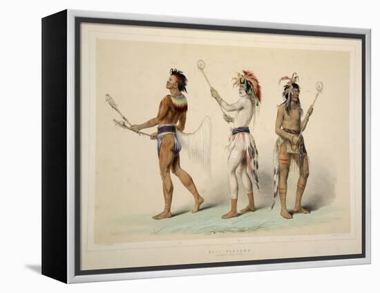 Ball Players, from Catlin's North American Indian Portfolio. Hunting Scenes and Amusements of the R-George Catlin-Framed Premier Image Canvas