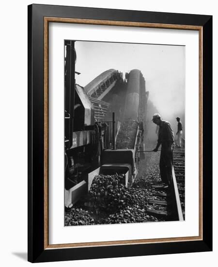 Ballast Cleaner, Lifts and Sifts 700 Tons of Ballast an Hour, Removing Debris-Al Fenn-Framed Photographic Print