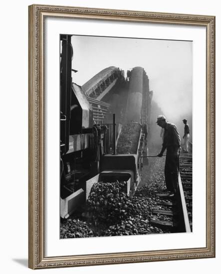 Ballast Cleaner, Lifts and Sifts 700 Tons of Ballast an Hour, Removing Debris-Al Fenn-Framed Photographic Print