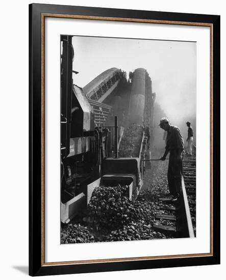 Ballast Cleaner, Lifts and Sifts 700 Tons of Ballast an Hour, Removing Debris-Al Fenn-Framed Photographic Print