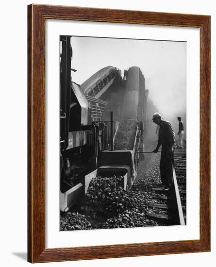 Ballast Cleaner, Lifts and Sifts 700 Tons of Ballast an Hour, Removing Debris-Al Fenn-Framed Photographic Print