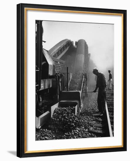 Ballast Cleaner, Lifts and Sifts 700 Tons of Ballast an Hour, Removing Debris-Al Fenn-Framed Photographic Print