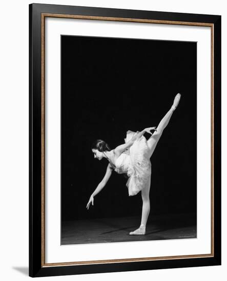 Ballerina Alicia Alonso in Arabesque Position-Gjon Mili-Framed Premium Photographic Print